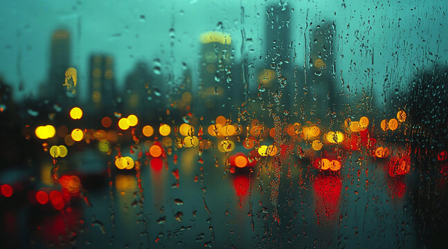 Close-up of water drops on glass